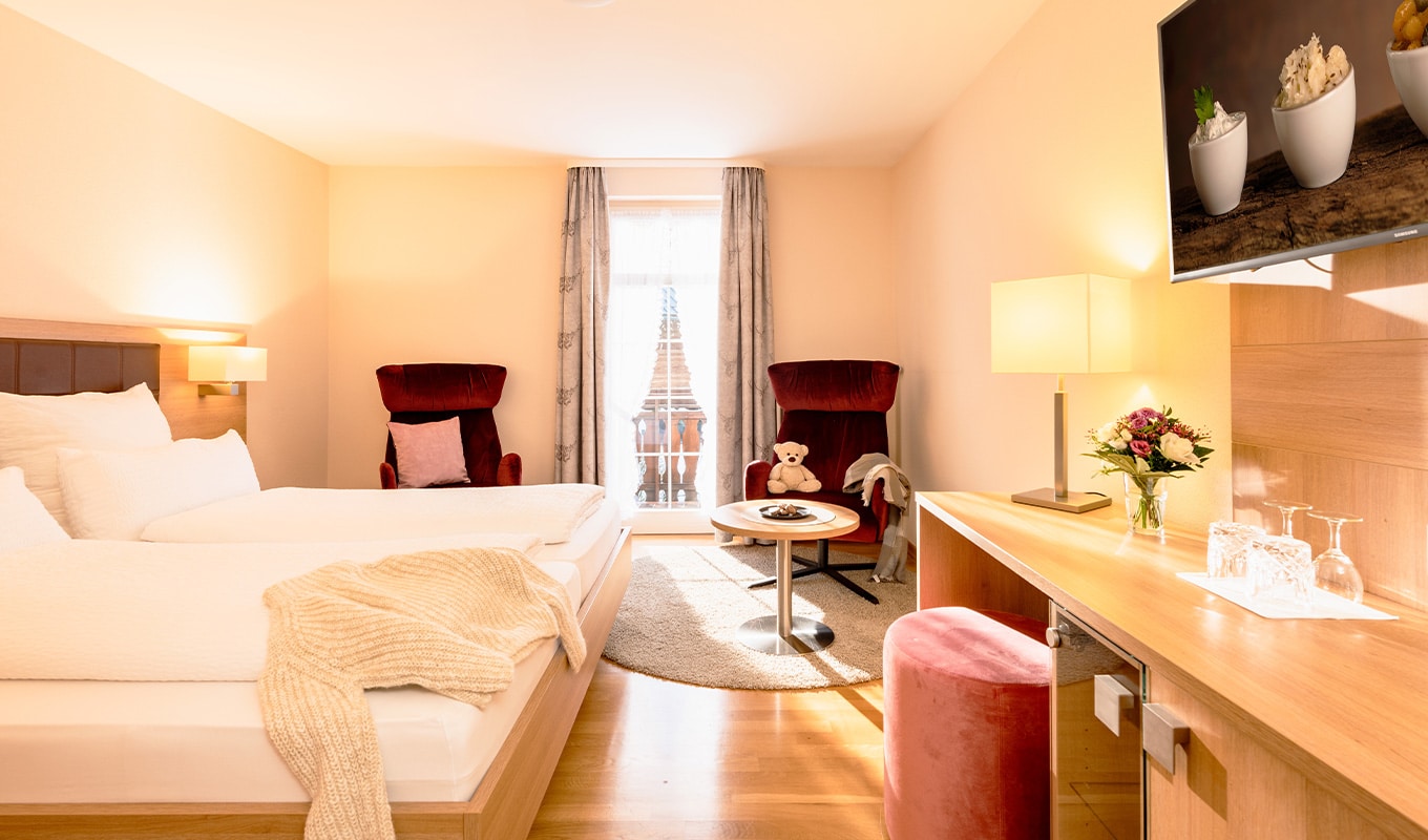 Wohlfühl-Doppelzimmer mit Balkon EInblick